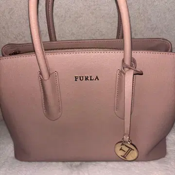 거의 미사용 FURLA 핑크 핸드백 2way 숄더 포함