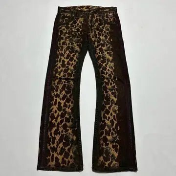 roen leopard skull flare pants