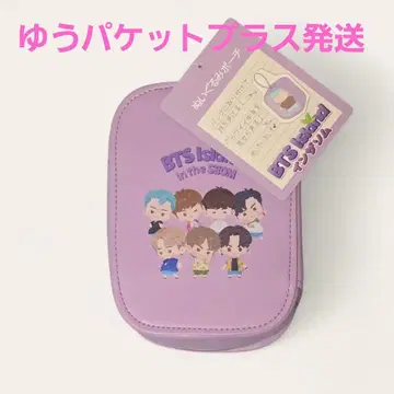 시마무라 BTS 인더썸 콜라보 봉제 인형 파우치 보라색 보라해 컬러