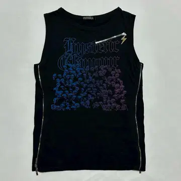 hysteric glamour 사이드 지퍼 스컬 탱크탑