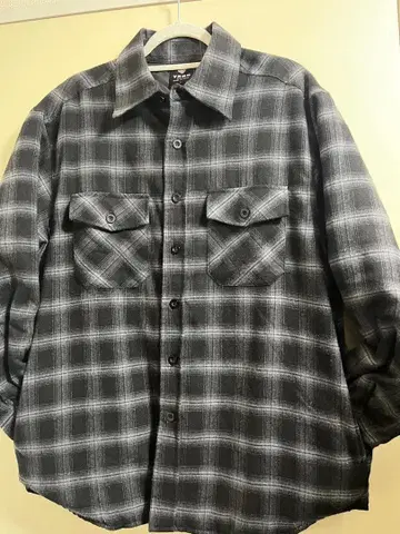 yago 퀼팅 자켓 플란넬 셔츠 블랙 블랙