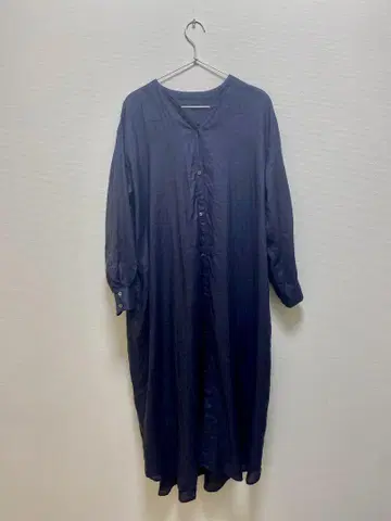 RIVE DROITE 네이비 롱 셔츠 원피스