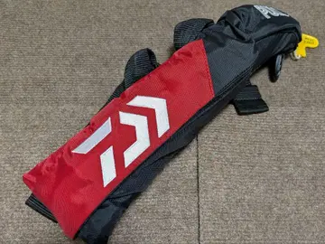 다이와 수동.자동 팽창식 구명 조끼 프리 사이즈 블랙 빨간색 DF2709