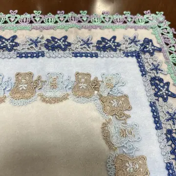 치카자와 레이스 손수건 3개 세트