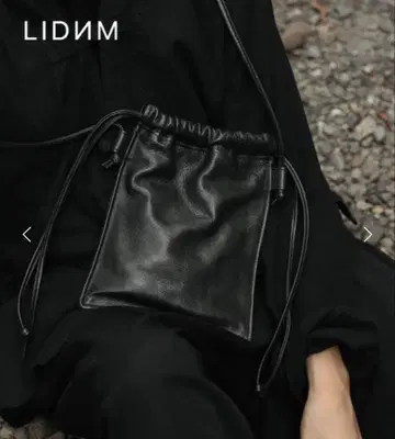 [ 미사용 새상품 ] LIDNM 숄더백 가죽 블랙 블랙