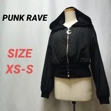 PUNK RAVE 펑크레이브 블루종 숏 여성용 블랙 고스로리