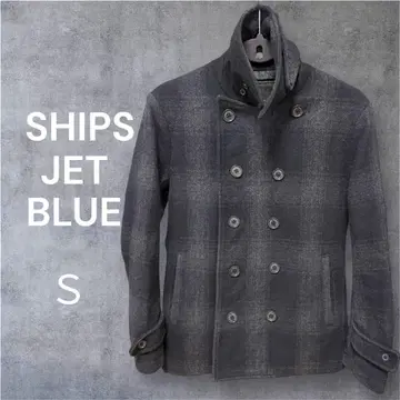 SHIPS JET BLUE 더블 브레스트 피코트 S