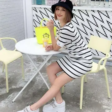Rady 보더 반팔 니트 원피스 미개봉 새상품 M