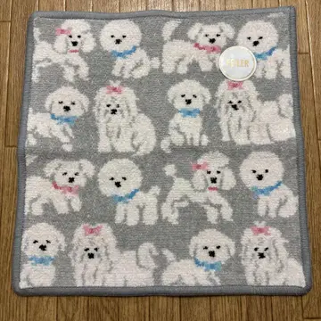 새상품 미사용 복슬복슬 강아지 타월 손수건