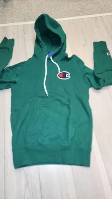 새상품급 Champion 후드티 S 챔피온 그린