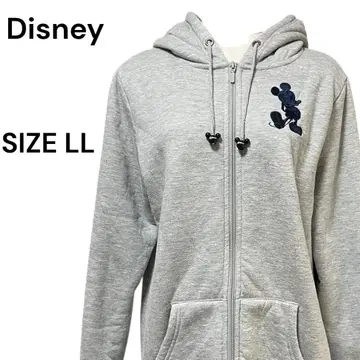 Disney 미키 자수 보아 안감 후드티 그레이 LL 가을/겨울 디즈니