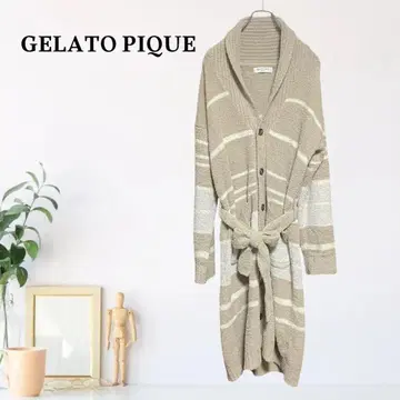 zS24 [ F ] GELATO PIQUE 롱 기장 가운 리브 니트