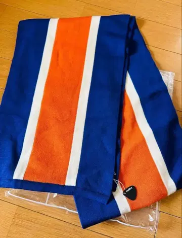 [ 미사용 ] maillot 머플러 오렌지 x 블루 마이요