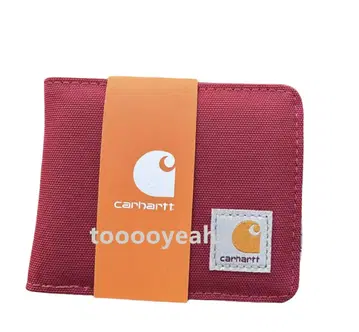 Carhartt 빨간색 접이식 지갑 캔버스