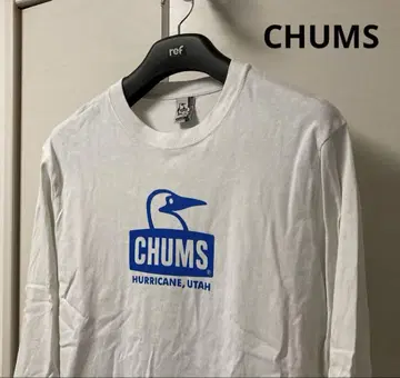 CHUMS 참스 가슴 로고 긴팔 티셔츠 남성용 XL