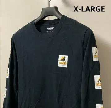 X-LARGE 박스 프린트 암 로고 롱 T 긴팔 남성용 S