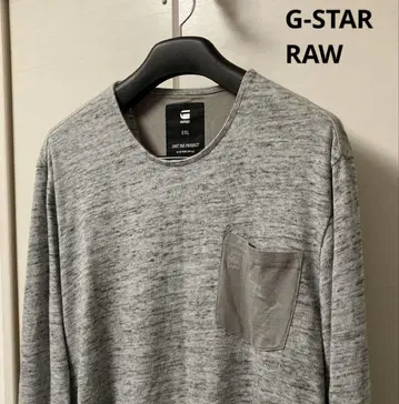 G-STAR RAW 지스타로우 가슴 포켓 긴팔 티셔츠 남성용 XXL