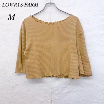 e5543 [로리즈팜] 베이지 리브 티셔츠 M 사이즈 여성용
