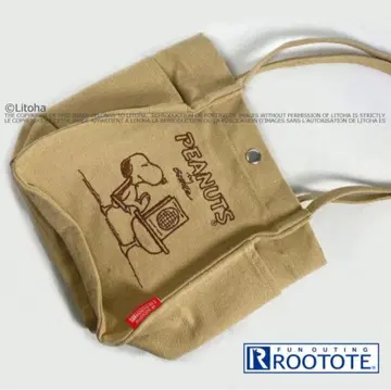 [ 새상품,미사용 ] ROOTOTE PEANUTS 스누피 토트백