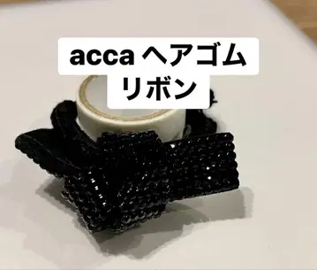 acca 머리끈 리본 블랙