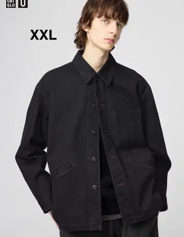 새상품 유니클로 U 오버 사이즈 컬러 데님 자켓 xxl UNIQLOU