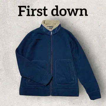 First down 플리스 자켓 와플 보아 후드티 (M) 네이비
