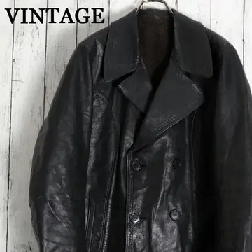 유로 빈티지 가죽 카 코트 천연 가죽 더블 가죽 자켓 보아 안감