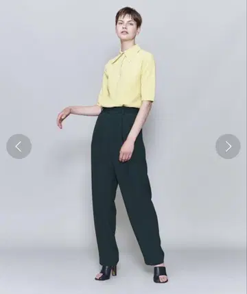 6 (ROKU) 조젯 턱 팬츠 36 사이즈