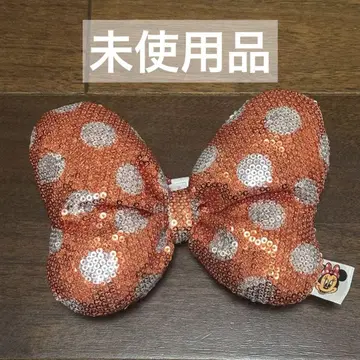 디즈니 미니 리본 머리끈 도트 무늬 스팽글