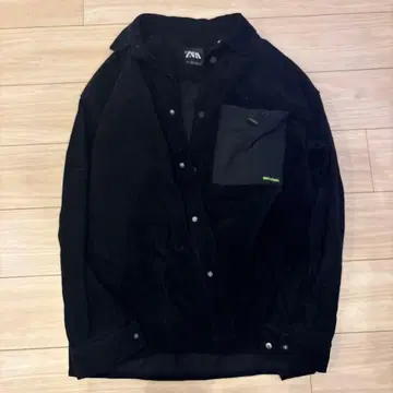 ZARA 블랙 코듀로이 자켓 L
