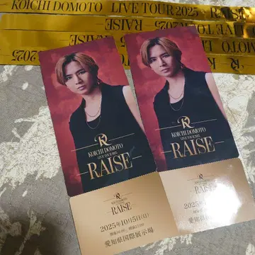 도모토 코이치 RAISE 메모리얼 티켓 2매 아이치 은색 테이프 4개