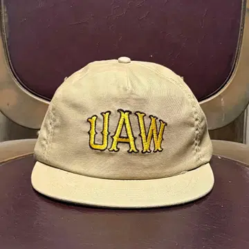 미국제 구제 의류 코튼 캡 UAW 베이지 USA 빈티지
