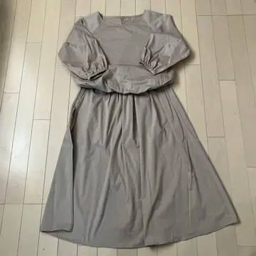 베이지 7부 소매 투피스 셋업