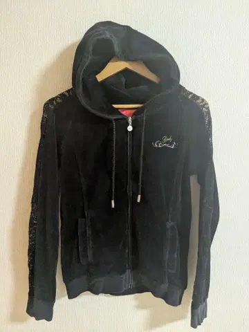 Rady L 블랙 후드 부착 룸웨어
