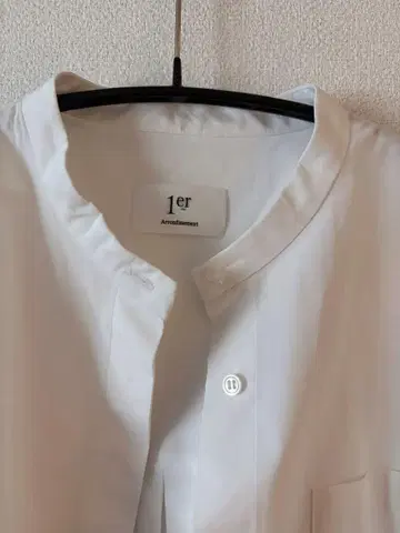 1er Arrondissment 화이트 밴드 카라 셔츠 튜닉