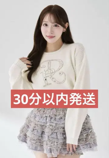 다리치 DR 비쥬 볼륨 리브 니트탑 화이트