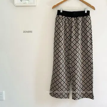DOVERS 기하학 패턴 허리밴딩 와이드 팬츠 2082