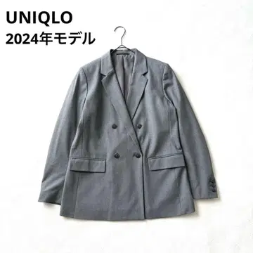 새상품급 UNIQLO 유니클로 2024SS 더블 자켓 그레이 M