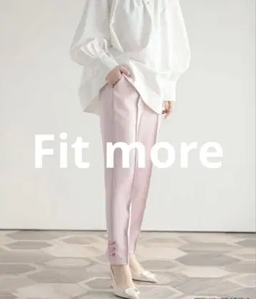 미사용 택 포함 Fit more 핏모어 밑단 리본 팬츠