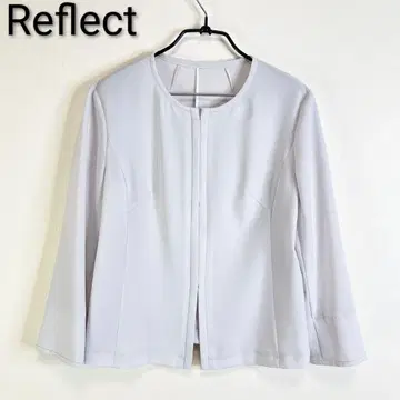 Reflect 얇은 소재 트리아세테이트 혼방 원단 노카라 자켓