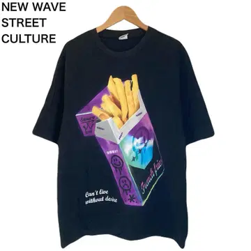 NEW WAVE STREET CLUTURE 감자 프린트 반팔 T셔츠