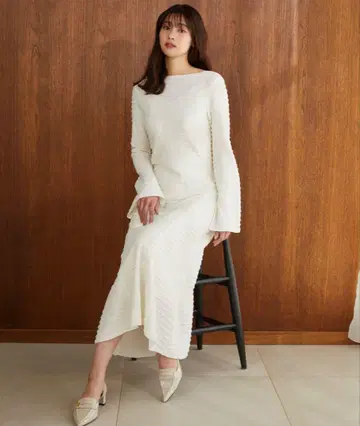 [ M 사이즈 ] Mermaid Jacquard Dress