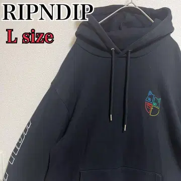 ripndip 후드티 고양이 4색 자수 립앤딥 블랙 블랙
