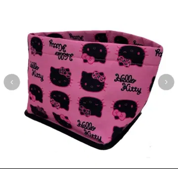 새상품 헬로키티 더스트 박스 블랙 키티 핑크