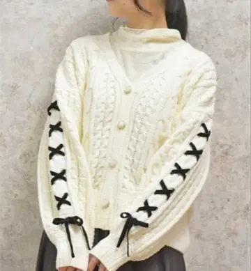 axes femme 편직 몰얀 니트 가디건
