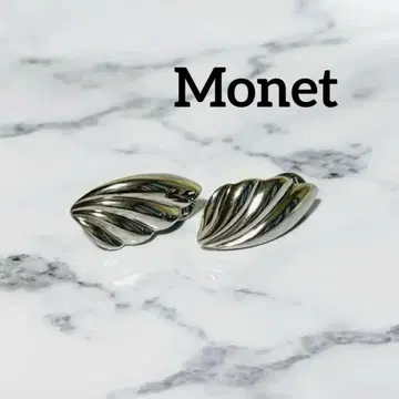 모네 Monet MONET 실버 쉘 모티브 귀찌 빈티지