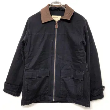 90's Eddie Bauer 구제 의류 다운 옷깃 가죽 헌팅 자켓