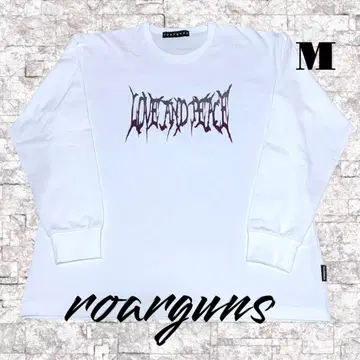 ROARGUNS 'LOVE AND PEACE ' 프린트 롱 T셔츠 M