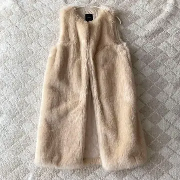 FOREVER21 에코 퍼 롱 베스트 인조 모피