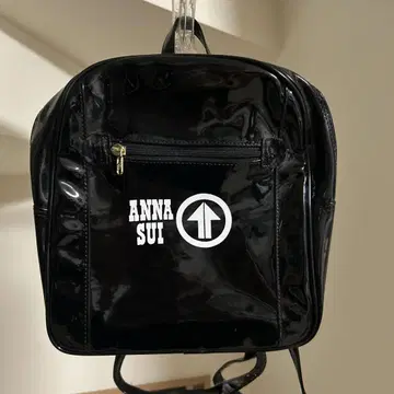 ANNA SUI 블랙 에나멜 백팩 미사용품
